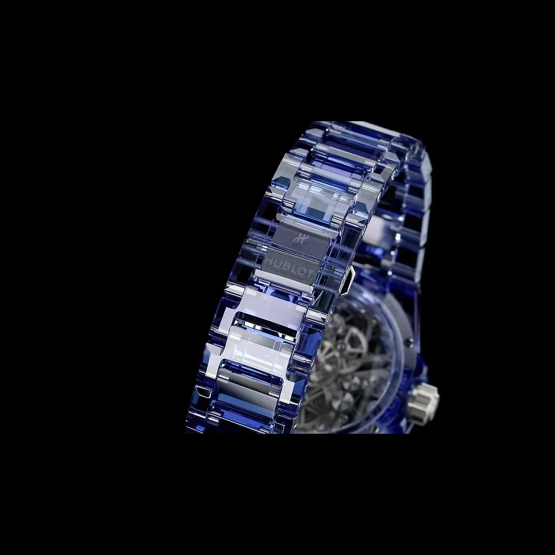 Hublot Big Bang Integrated Tourbillon Full Blue Sapphire, 43mm, Ref# 455.JL.0120.JL