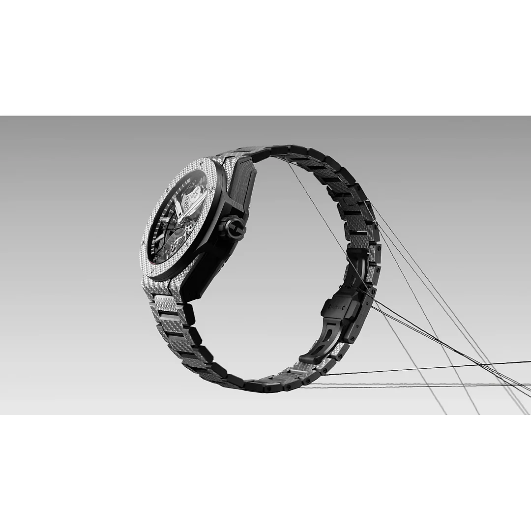 Hublot Big Bang Integrated Tourbillon Full Carbon, 43mm, Carbon Fiber and TexaliumÂ® Upper Layer, Ref# 455.YS.0170.YS