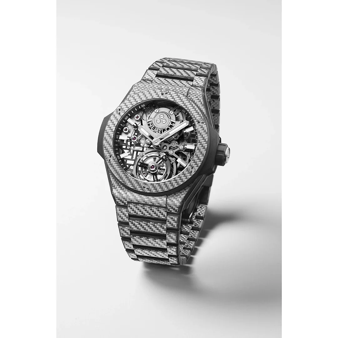 Hublot Big Bang Integrated Tourbillon Full Carbon, 43mm, Carbon Fiber and TexaliumÂ® Upper Layer, Ref# 455.YS.0170.YS