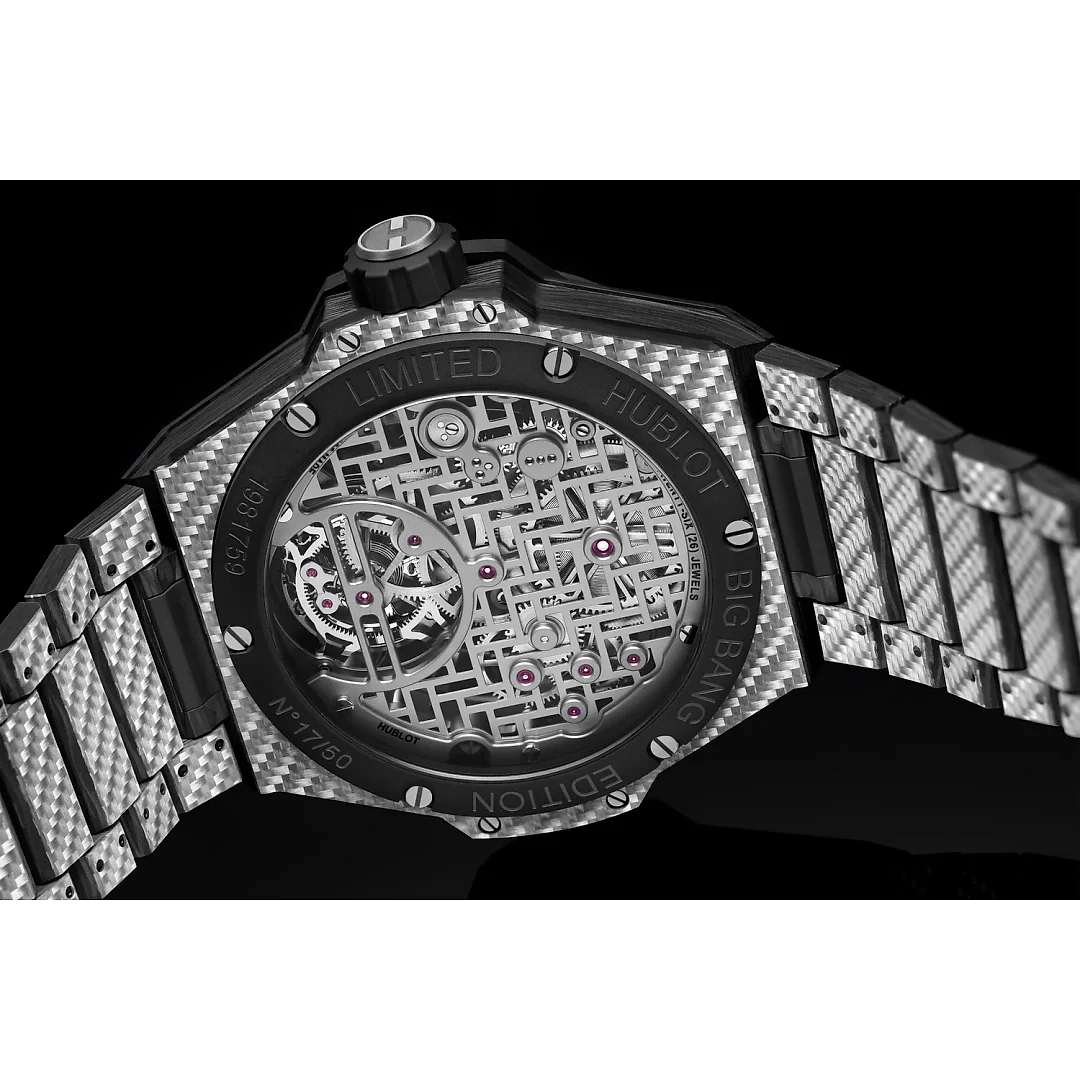 Hublot Big Bang Integrated Tourbillon Full Carbon, 43mm, Carbon Fiber and TexaliumÂ® Upper Layer, Ref# 455.YS.0170.YS
