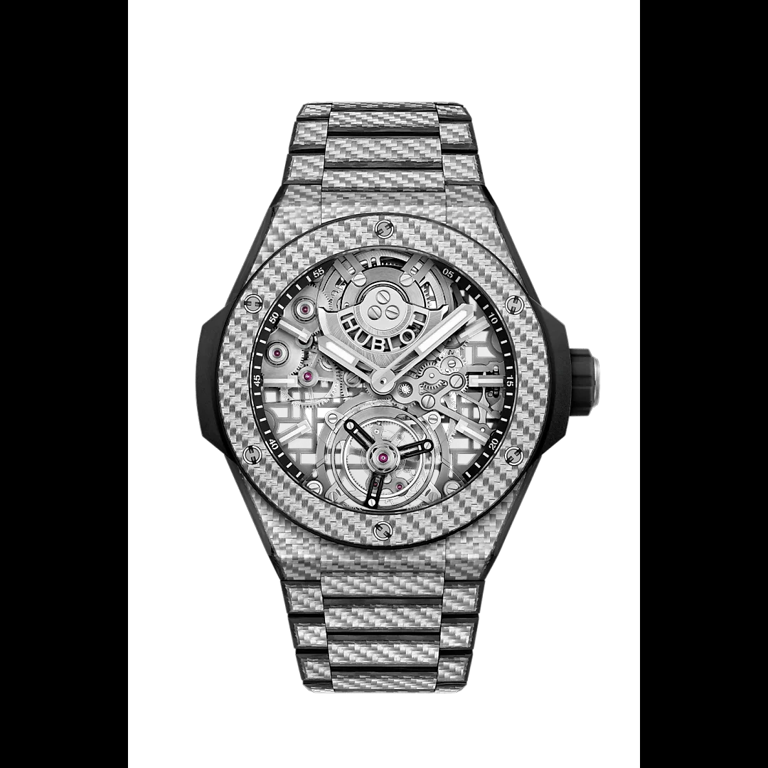 Hublot Big Bang Integrated Tourbillon Full Carbon, 43mm, Carbon Fiber and Texalium® Upper Layer, Ref# 455.YS.0170.YS