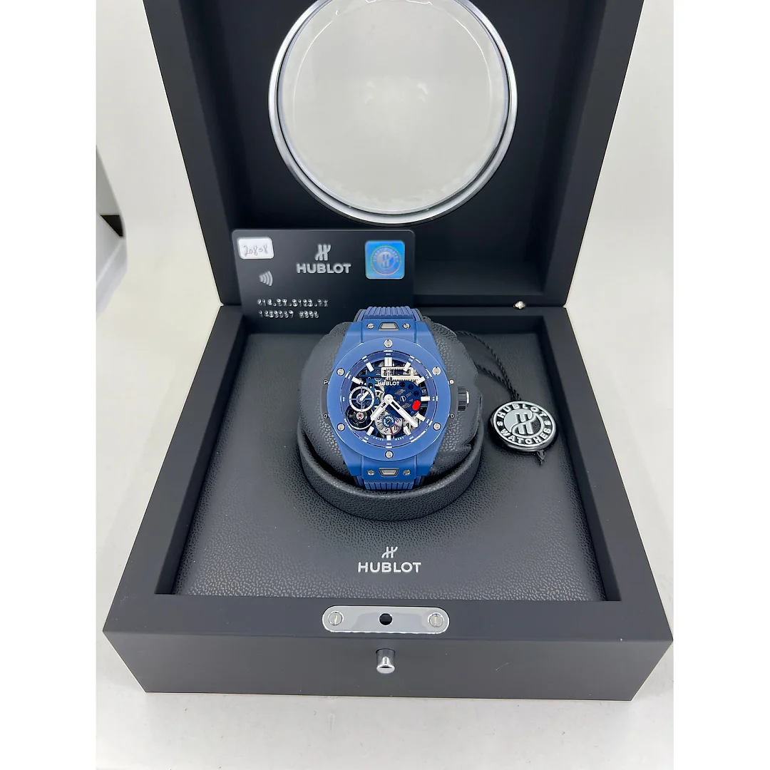 Hublot Big Bang Meca-10 Ceramic Blue 45mm, Ref# 414.EX.5123.RX