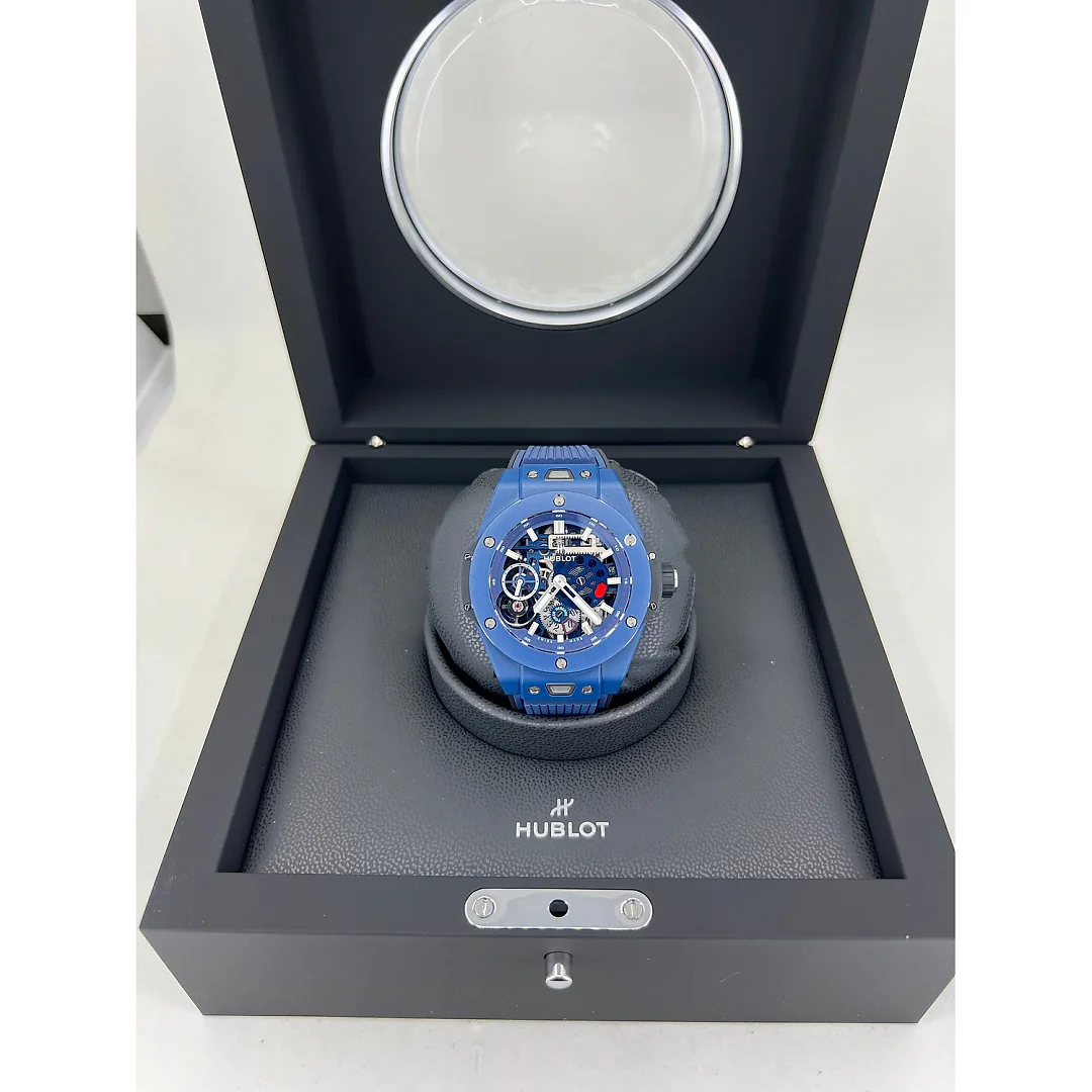 Hublot Big Bang Meca-10 Ceramic Blue 45mm, Ref# 414.EX.5123.RX