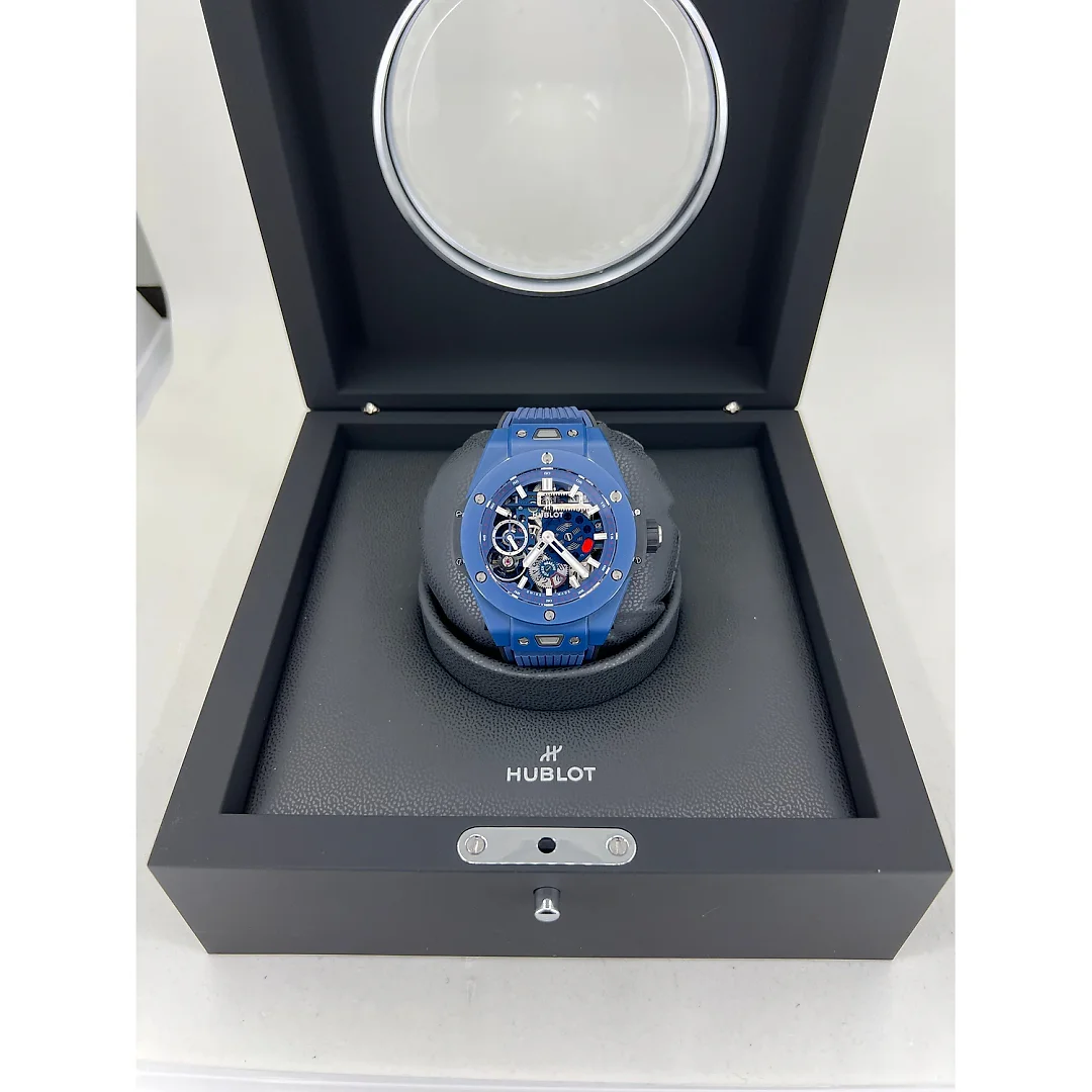 Hublot Big Bang Meca-10 Ceramic Blue 45mm, Ref# 414.EX.5123.RX