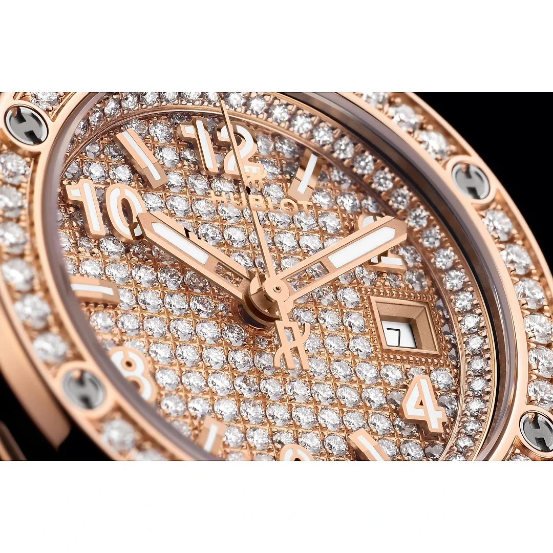 Hublot Big Bang ONE CLICK KING GOLD FULL PAVÉ Ref# 485.OX.9000.RX.1604