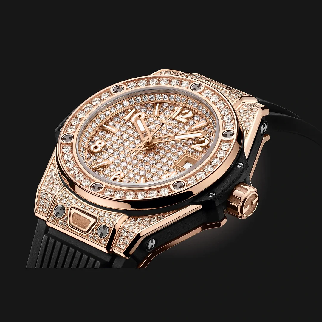 Hublot Big Bang ONE CLICK KING GOLD FULL PAVÃ‰ Ref# 485.OX.9000.RX.1604
