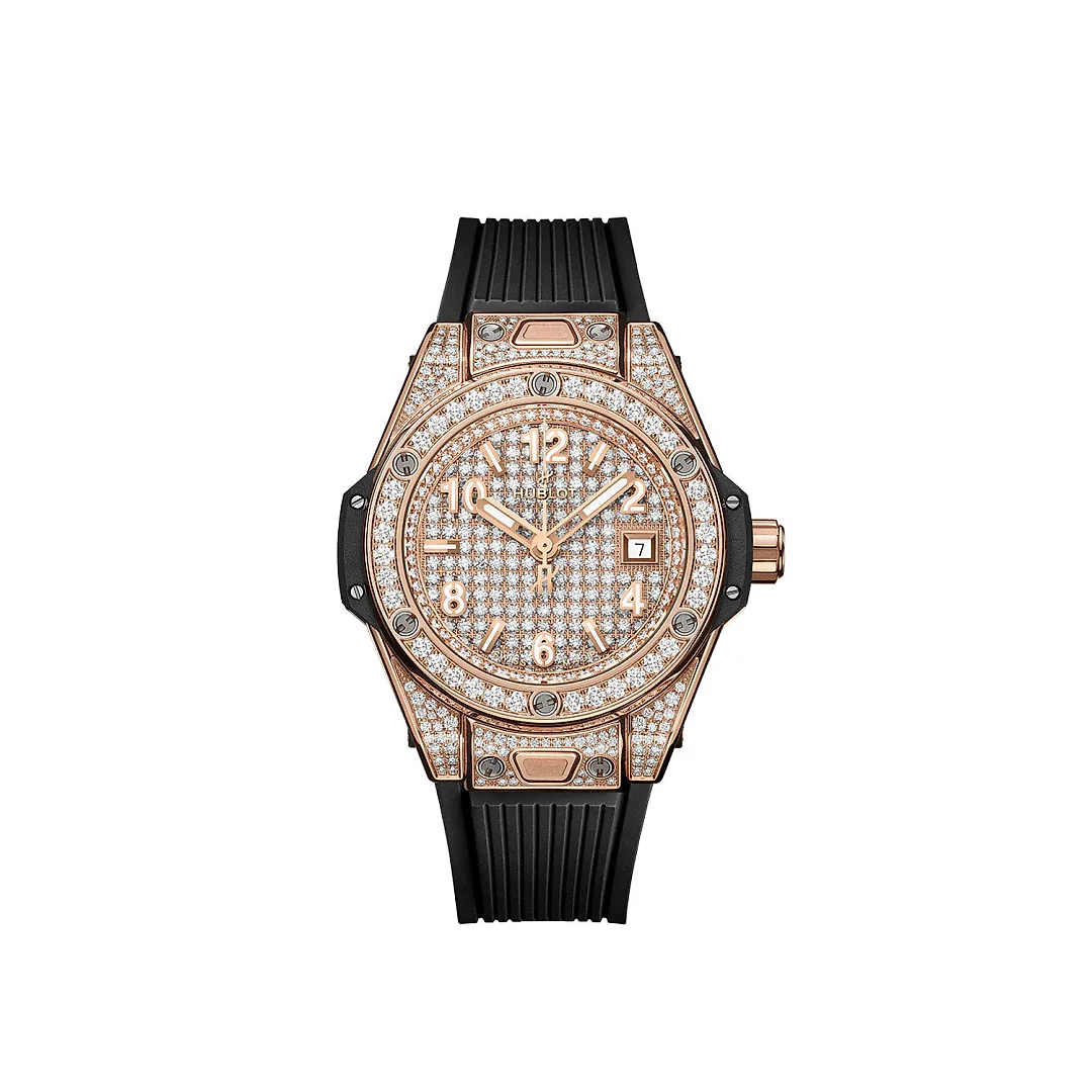 Hublot Big Bang ONE CLICK KING GOLD FULL PAVÉ Ref# 485.OX.9000.RX.1604