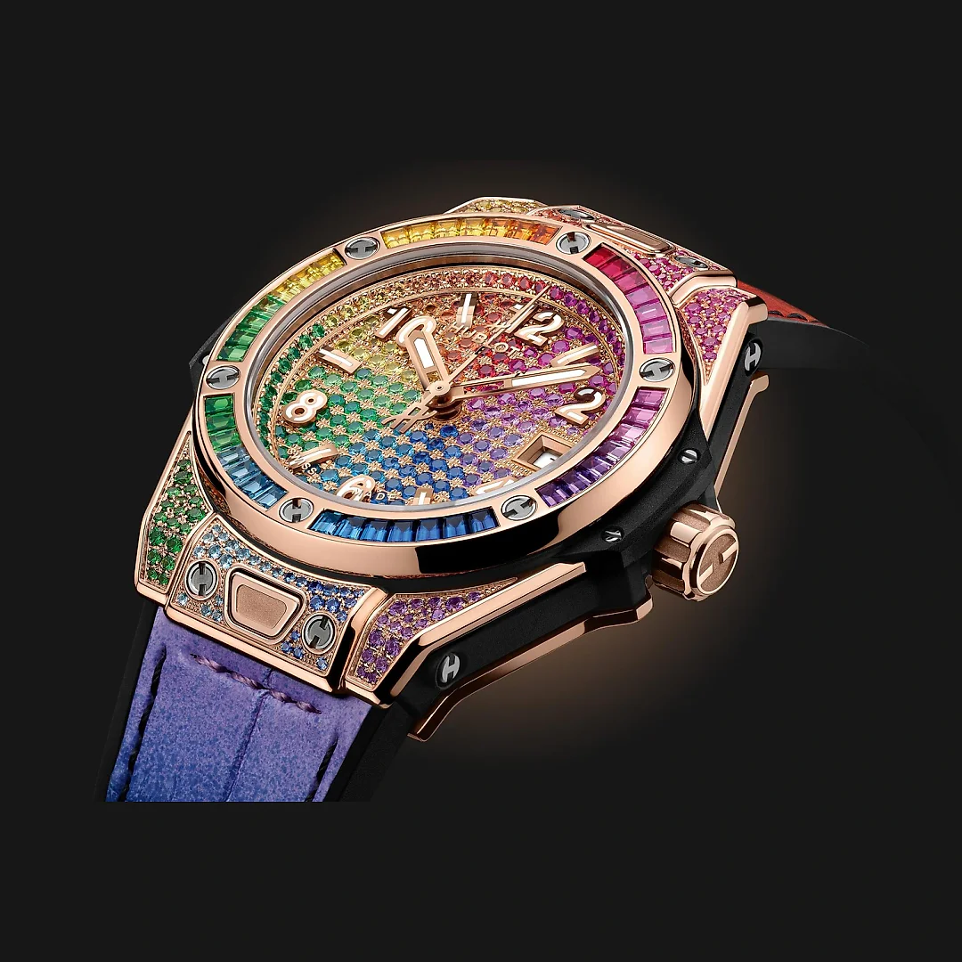 Hublot Big Bang ONE CLICK KING GOLD RAINBOW Ref# 485.OX.9900.LR.0999