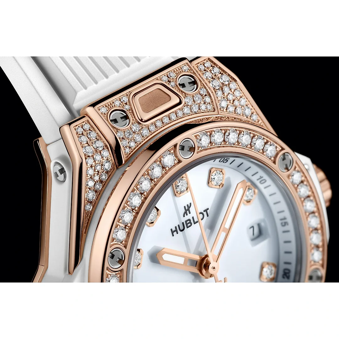 Hublot Big Bang ONE CLICK KING GOLD WHITE PAVÉ Ref# 485.OE.2210.RW.1604