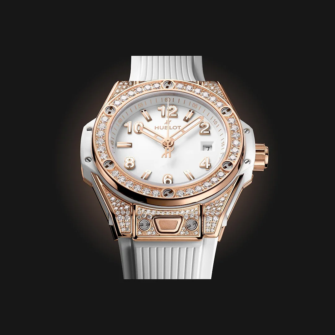 Hublot Big Bang ONE CLICK KING GOLD WHITE PAVÃ‰ Ref# 485.OE.2080.RW.1604
