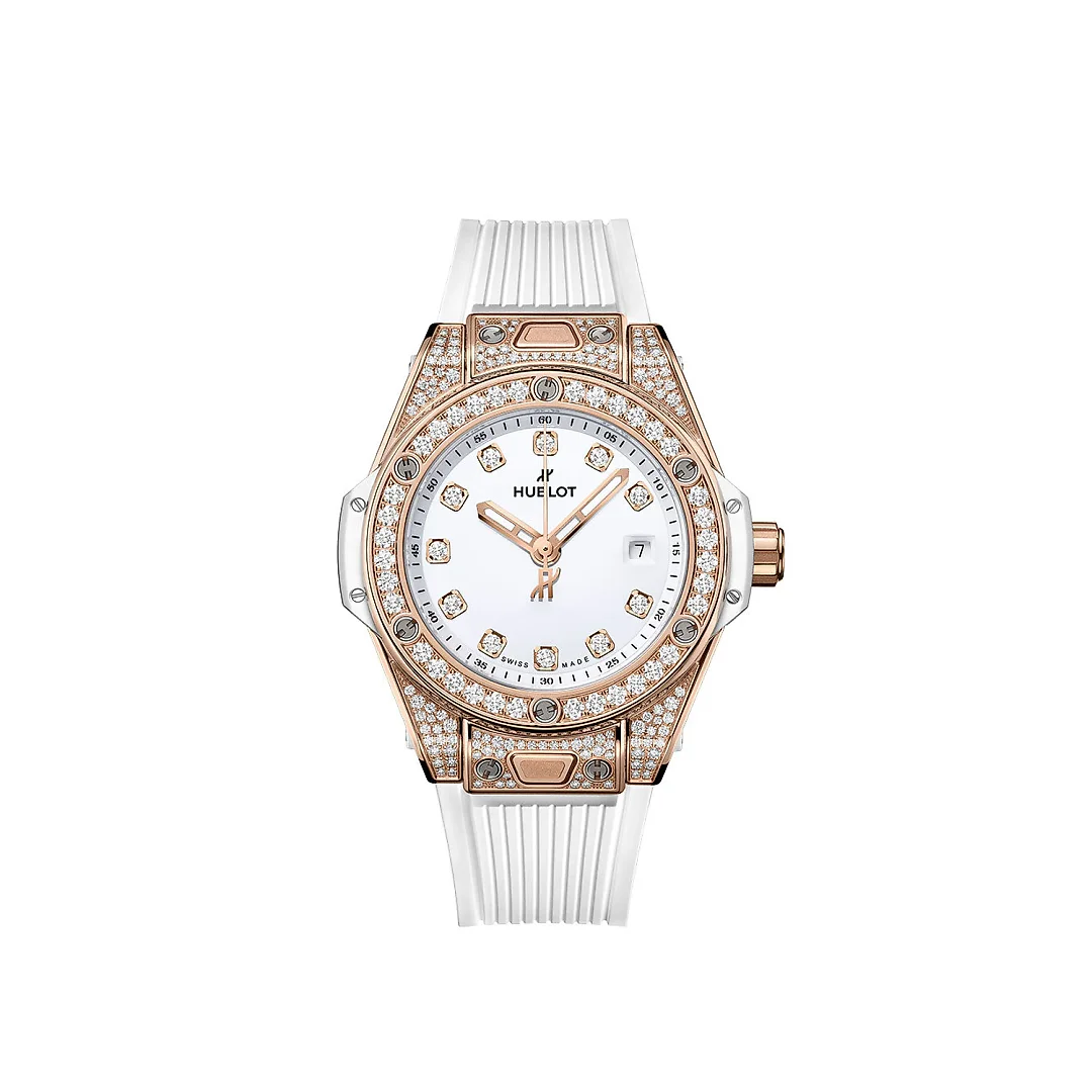 Hublot Big Bang ONE CLICK KING GOLD WHITE PAVÉ Ref# 485.OE.2210.RW.1604