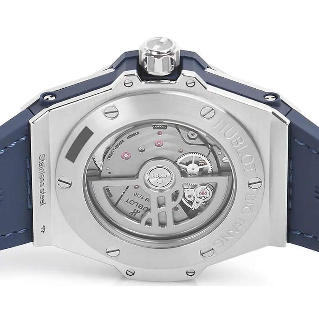 Hublot Big Bang, One Click Steel Blue Diamonds 39mm, Ref# 465.SX.7170.LR.1204