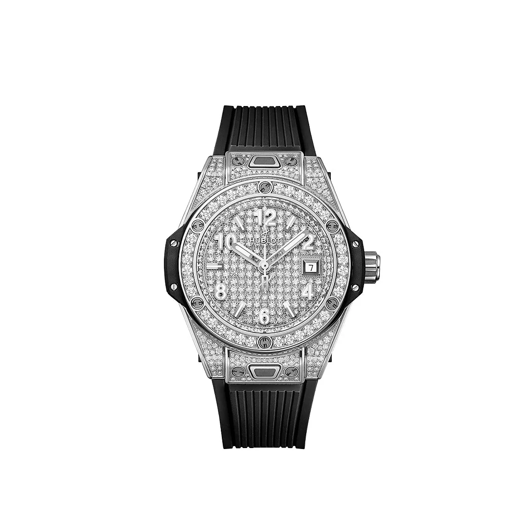 Hublot Big Bang ONE CLICK STEEL FULL PAVÉ Ref# 485.SX.9000.RX.1604