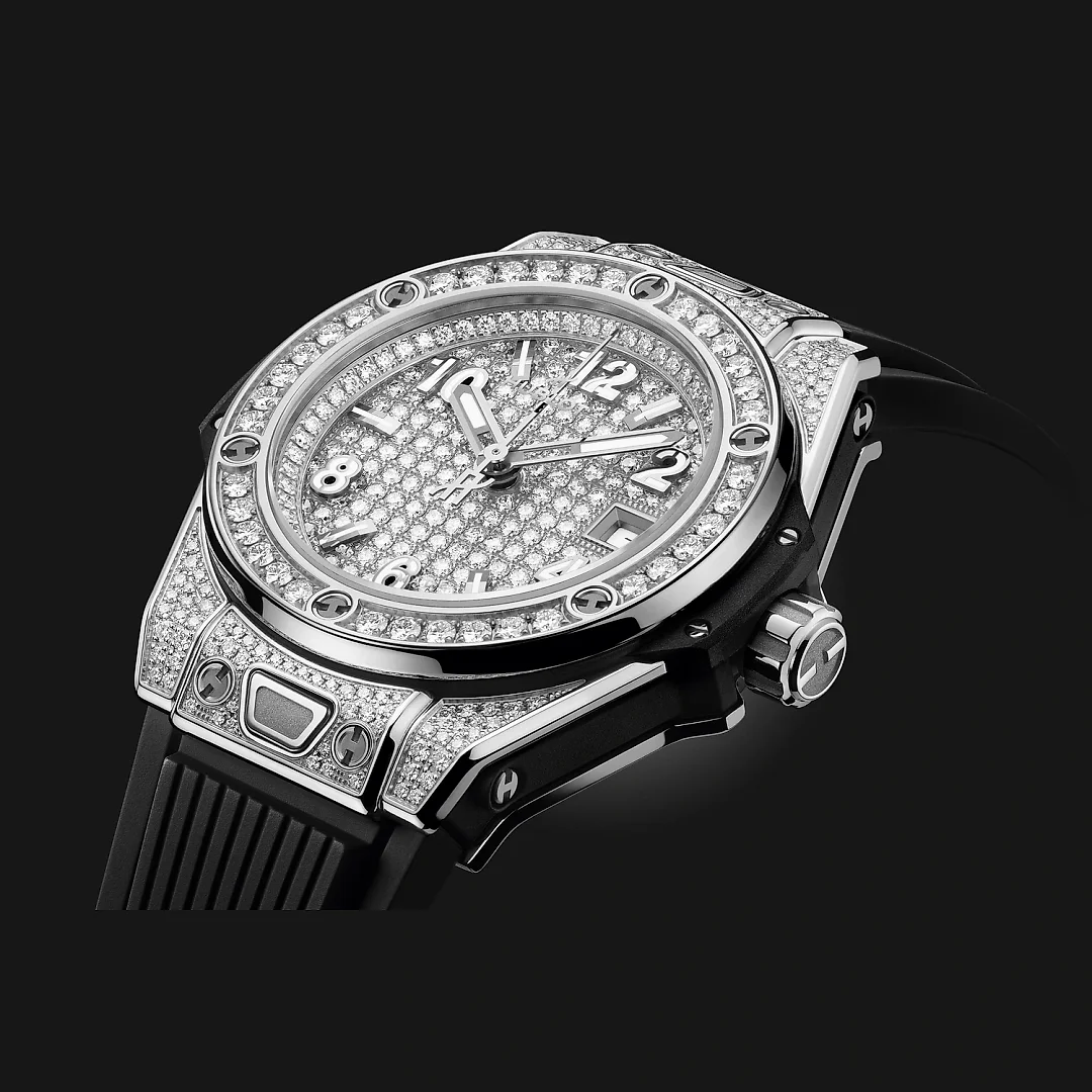 Hublot Big Bang ONE CLICK STEEL FULL PAVÃ‰ Ref# 485.SX.9000.RX.1604