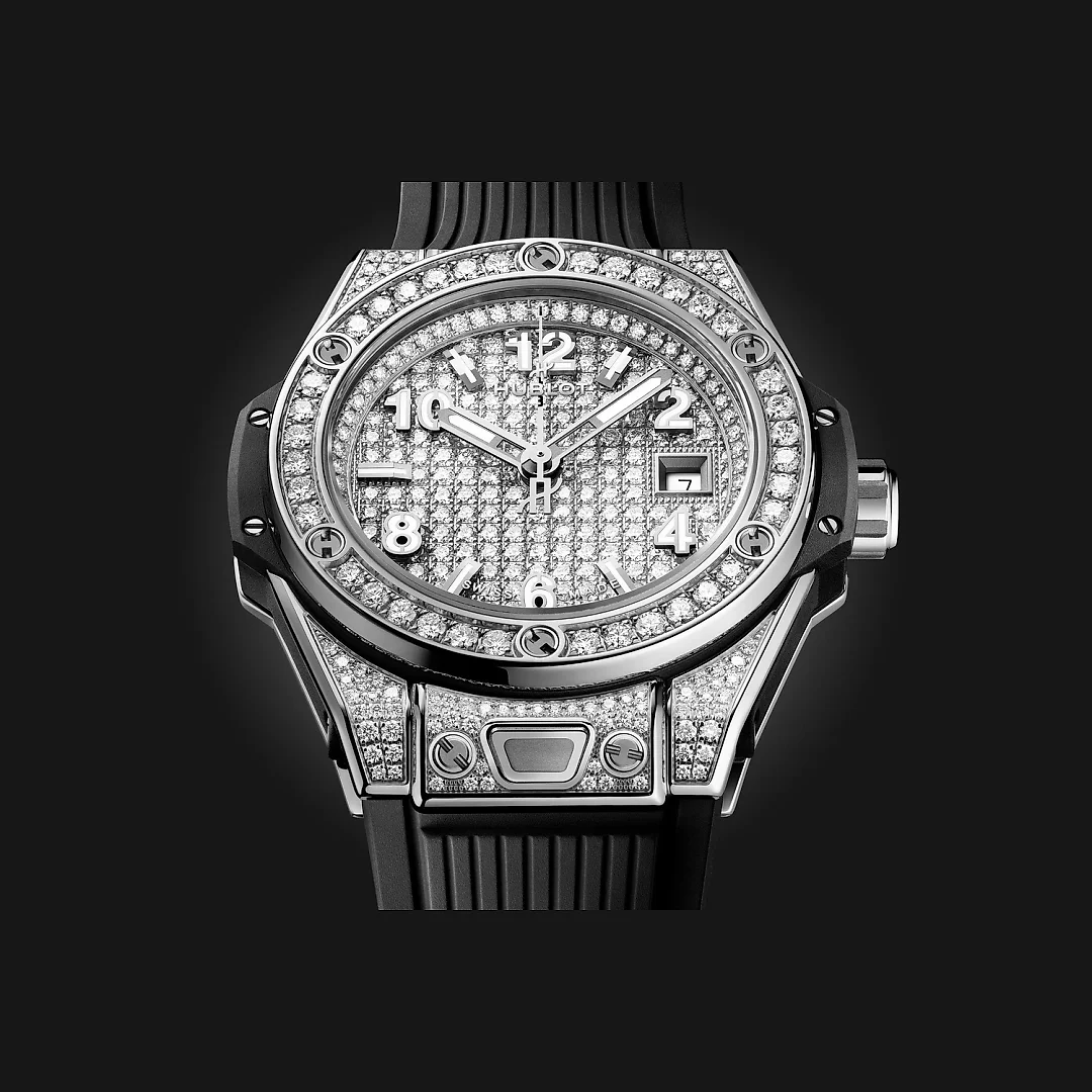 Hublot Big Bang ONE CLICK STEEL FULL PAVÃ‰ Ref# 485.SX.9000.RX.1604