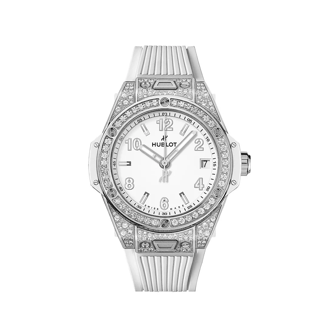 Hublot Big Bang ONE CLICK STEEL WHITE PAVÃ‰ Ref# 465.SE.2010.RW.1604