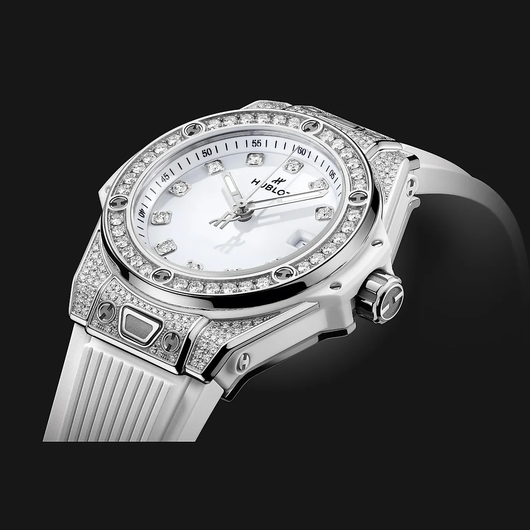 Hublot Big Bang ONE CLICK STEEL WHITE PAVÃ‰ Ref# 485.SE.2210.RW.1604
