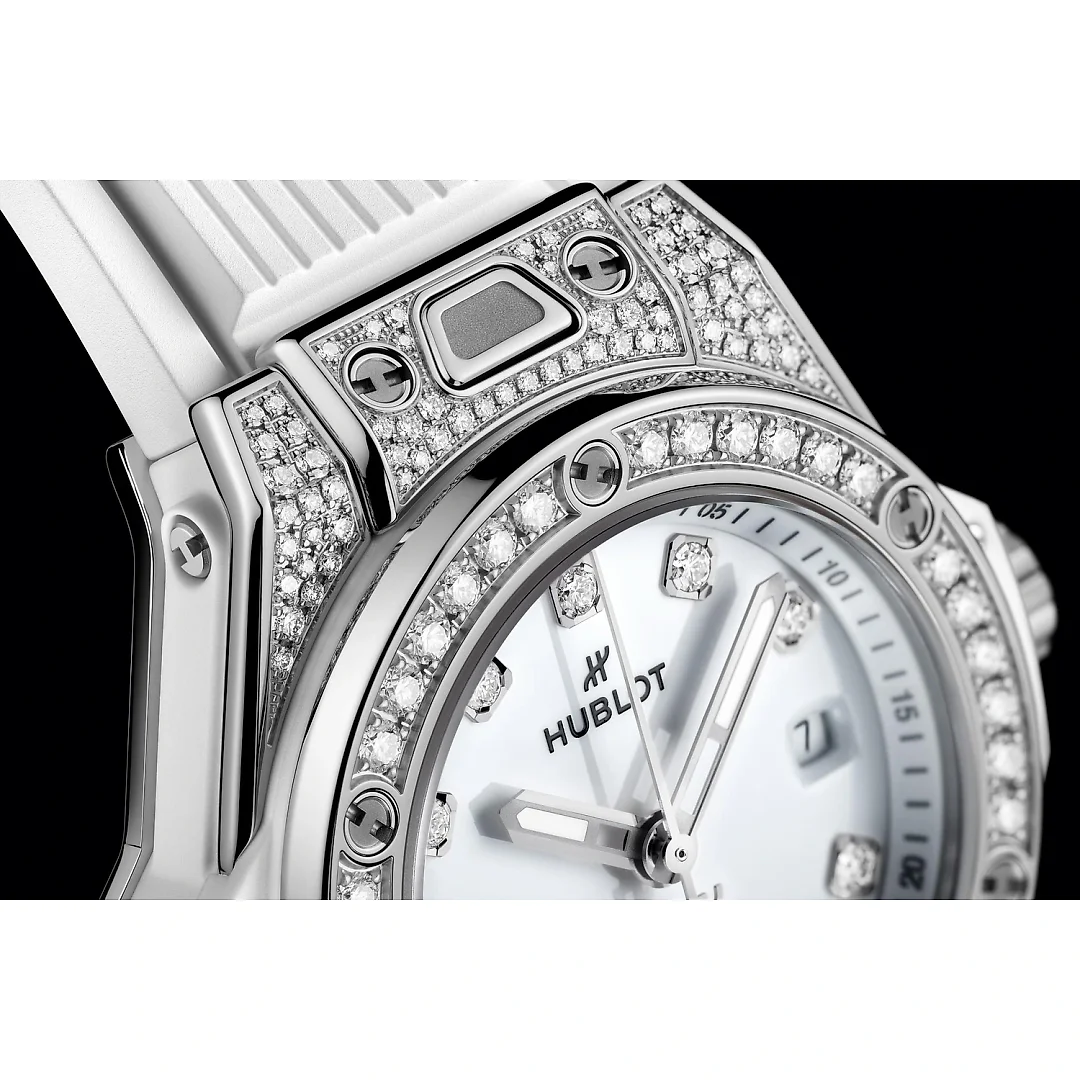 Hublot Big Bang ONE CLICK STEEL WHITE PAVÃ‰ Ref# 485.SE.2210.RW.1604