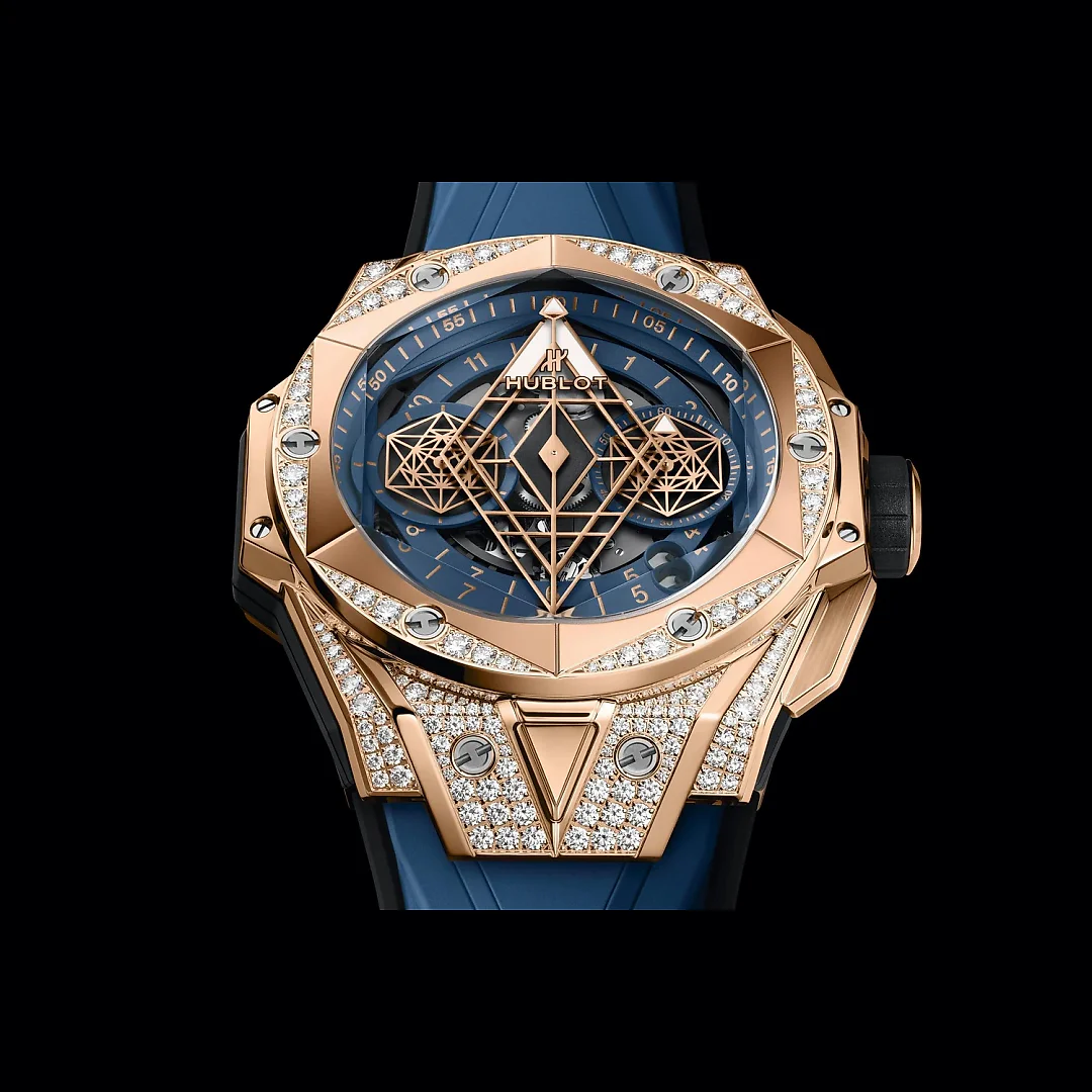 Hublot Big Bang SANG BLEU II KING GOLD BLUE PAVÉ Ref# 418.OX.5108.RX.1604.MXM20