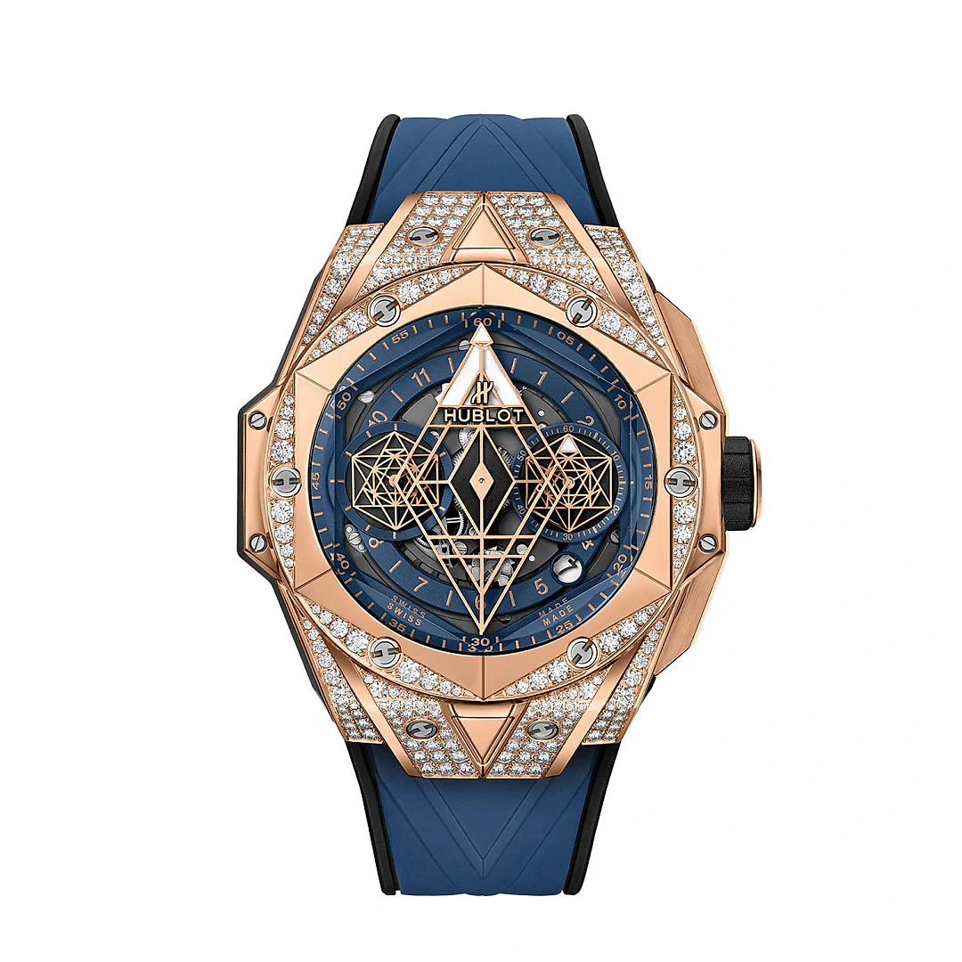 Hublot Big Bang SANG BLEU II KING GOLD BLUE PAVÉ Ref# 418.OX.5108.RX.1604.MXM20