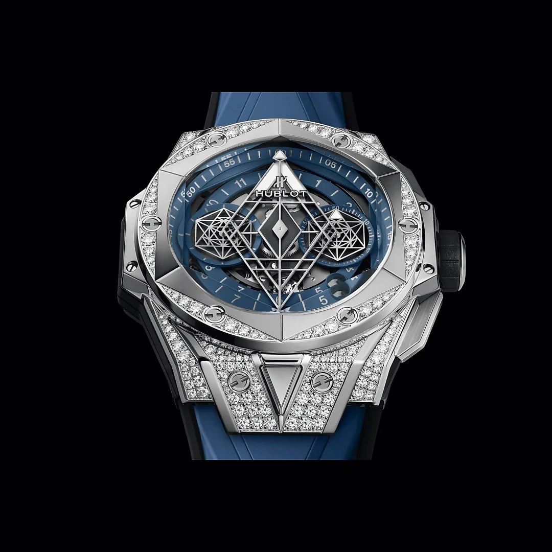 Hublot Big Bang SANG BLEU II TITANIUM BLUE PAVÉ Ref# 418.NX.5107.RX.1604.MXM20