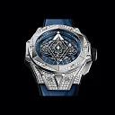 Hublot Big Bang SANG BLEU II TITANIUM BLUE PAVÃ‰ Ref# 418.NX.5107.RX.1604.MXM20