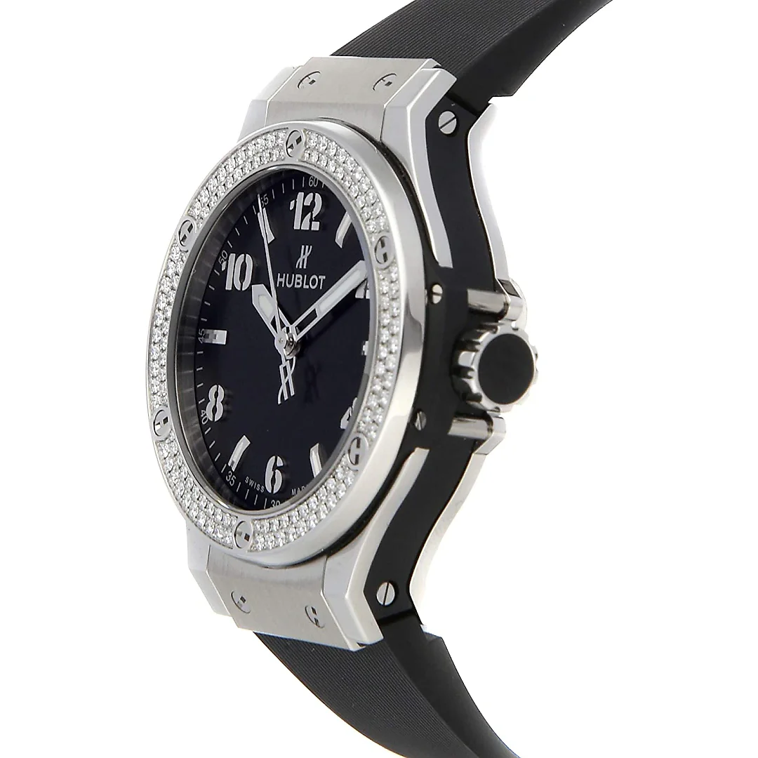 Hublot Big Bang, Steel, Black Diamonds, 38mm, Ref# 361.SX.1270.RX.1104
