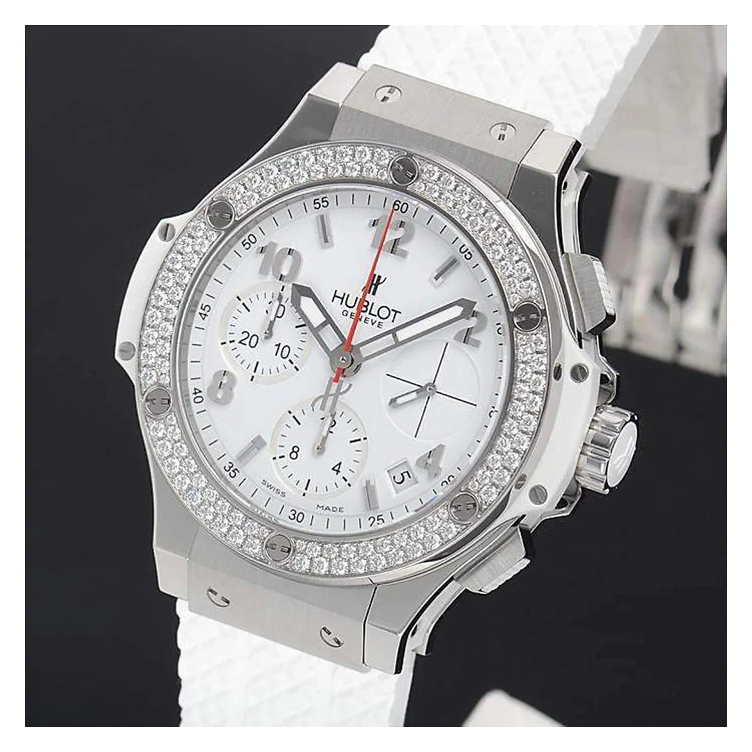 Hublot Big Bang, Steel White Diamonds Chronograph, 41 mm, Ref# 342.SE.230.RW.114