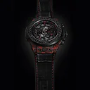 Hublot Big Bang Unico Red Carbon Black Diamonds Las Vegas Boutique, Matt Red Frosted carbon, 126 black diamonds, 44mm, Limited Edition, Ref# 421.QV.1113.LR.1100.LVB23