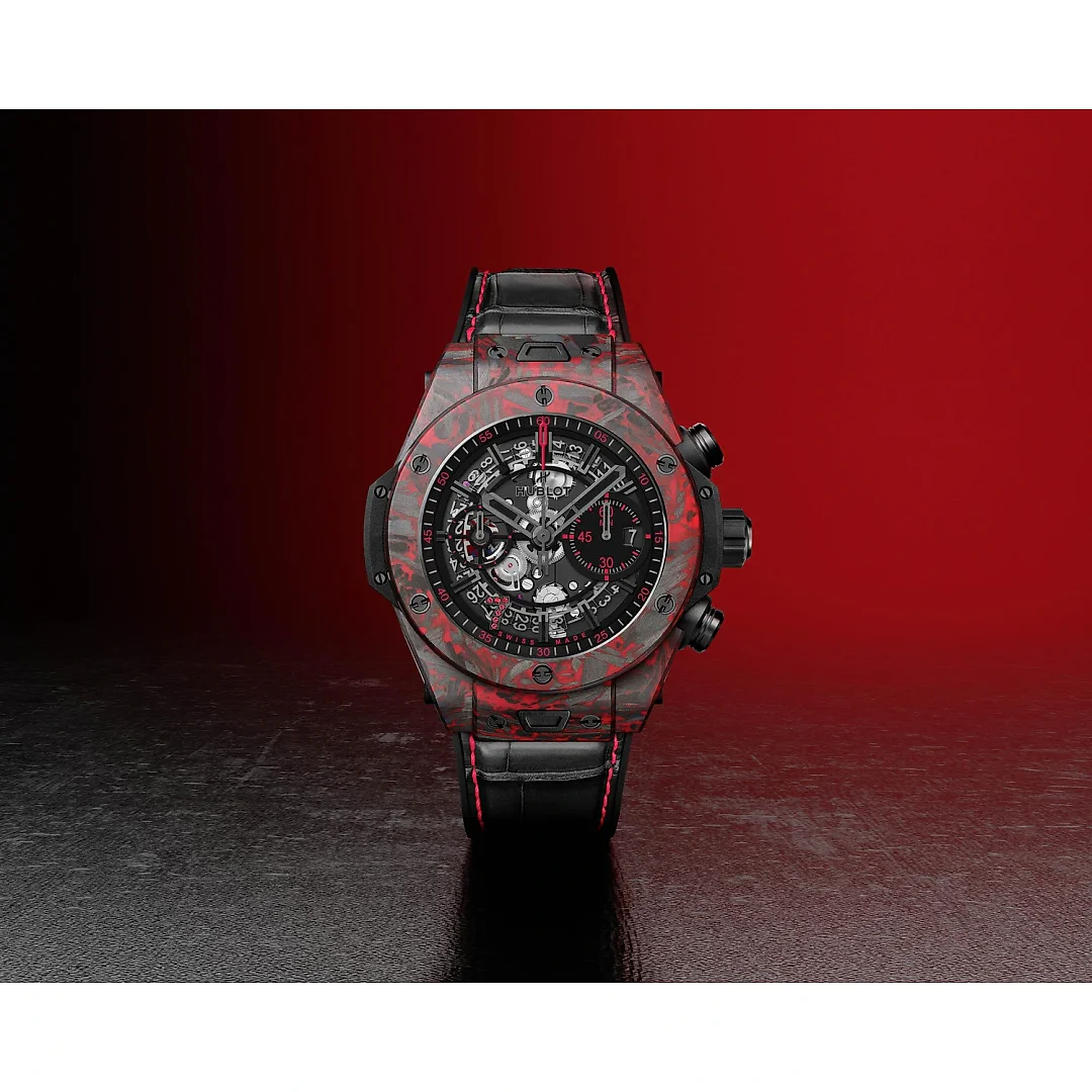 Hublot Big Bang Unico Red Carbon Las Vegas Boutique, Matt Red Frosted carbon, 44mm, Limited Edition, Ref# 421.QV.1113.LR.LVB23