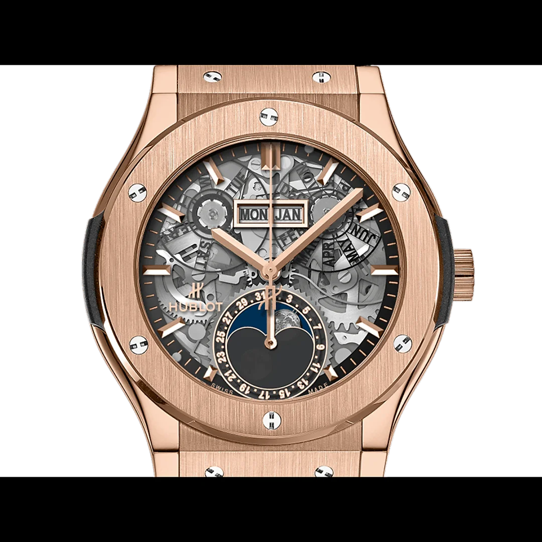 Hublot Classic Fusion Aerofusion Moonphase King Gold 42mm, Ref# 547.OX.0180.LR