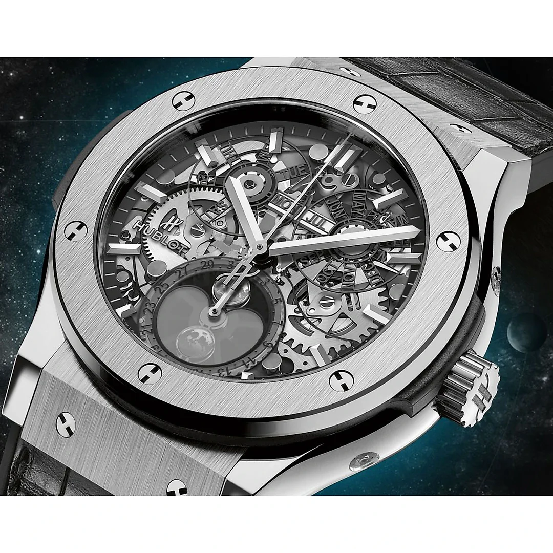 Hublot Classic Fusion Aerofusion Moonphase Titanium 45mm, Ref# 517.NX.0170.LR