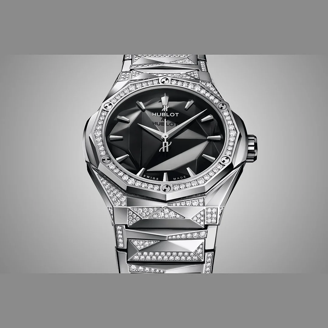 Hublot Classic Fusion ORLINSKI BRACELET TITANIUM ALTERNATIVE PAVÉ Ref# 550.NS.1800.NS.3804.ORL22
