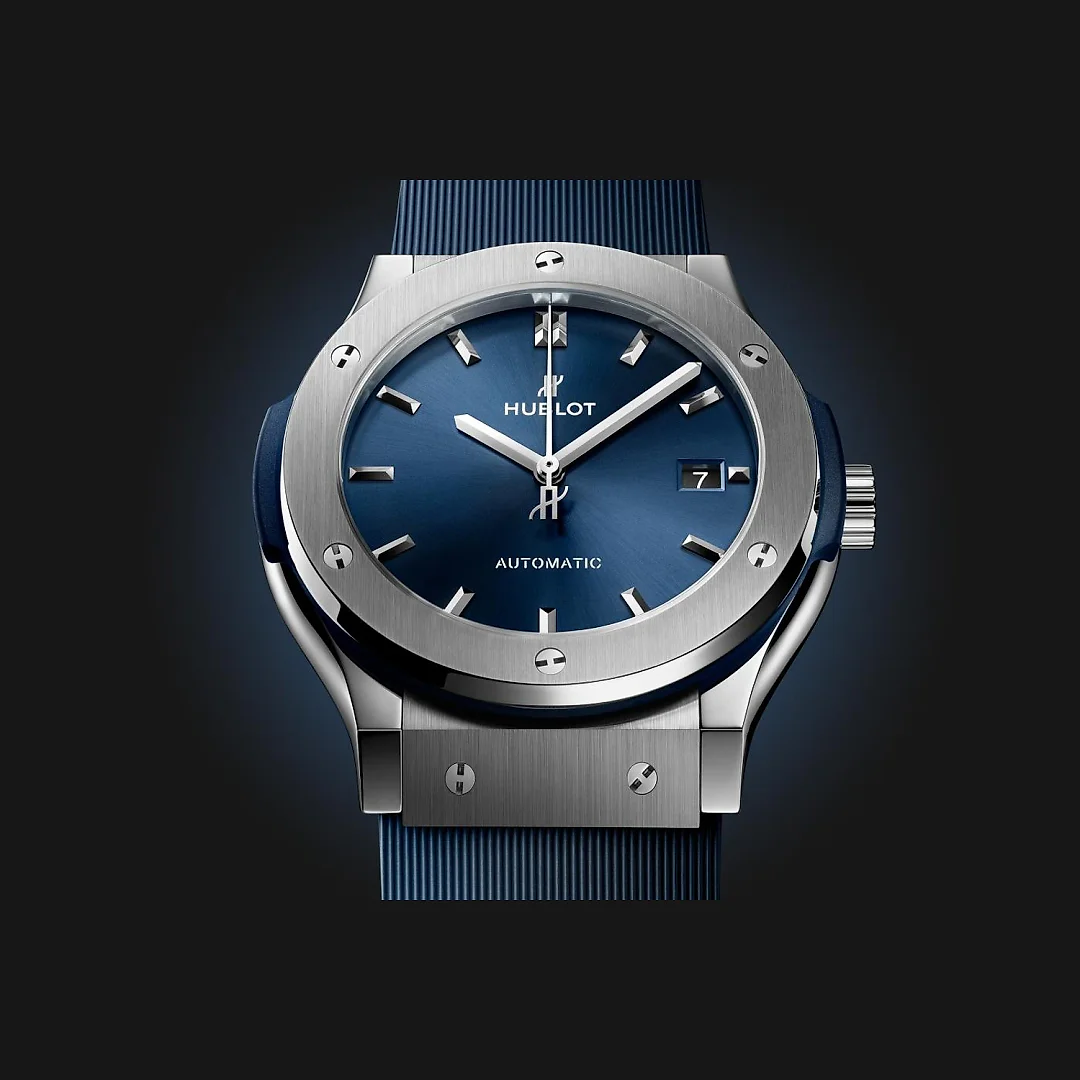 Hublot Classic Fusion Titanium Blue Ref# 511.NX.7170.RX