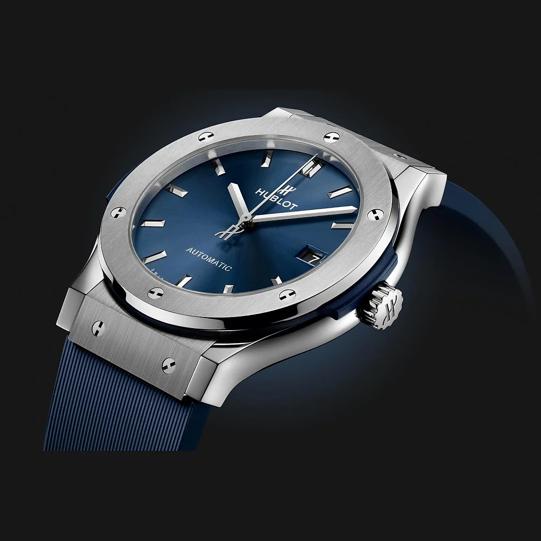 Hublot Classic Fusion Titanium Blue Ref# 511.NX.7170.RX