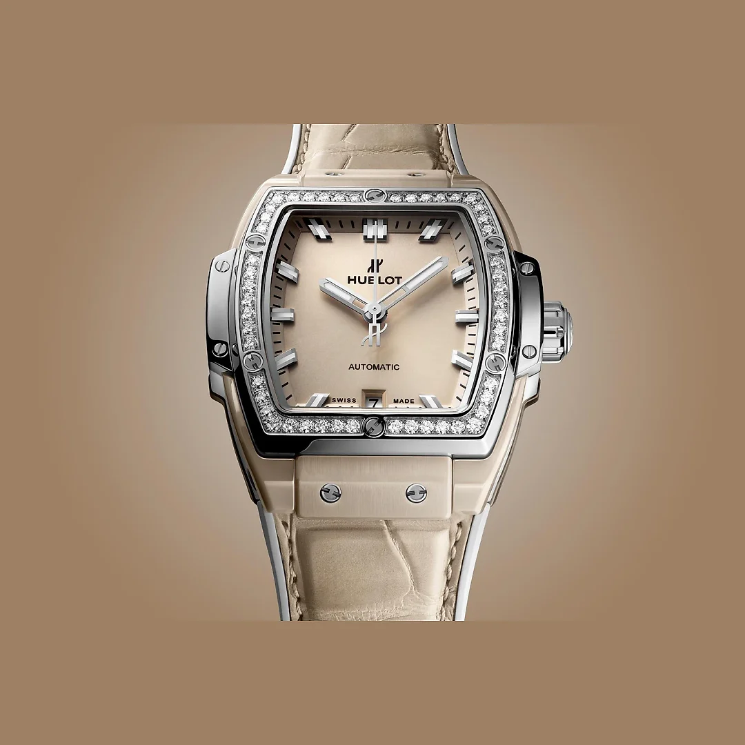 Hublot Spirit of Big Bang BEIGE CERAMIC TITANIUM DIAMONDS Ref# 665.CZ.891B.LR.1204