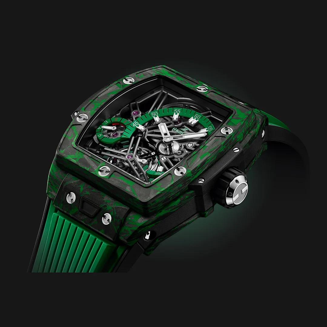 Hublot Spirit of Big Bang TOURBILLON CARBON GREEN Ref# 645.QG.5217.RX