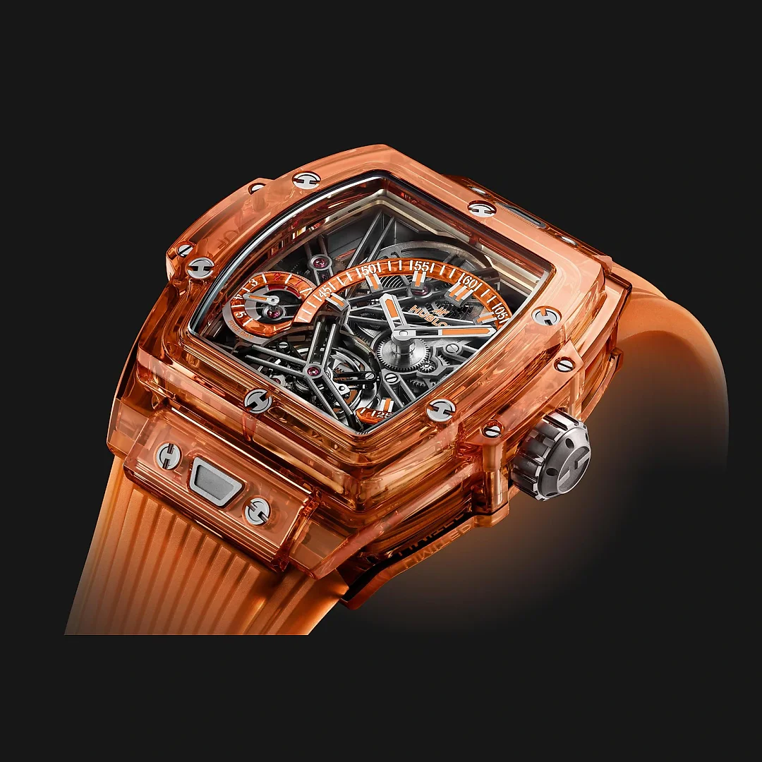 Hublot Spirit of Big Bang TOURBILLON ORANGE SAPPHIRE Ref# 645.JO.0120.RT