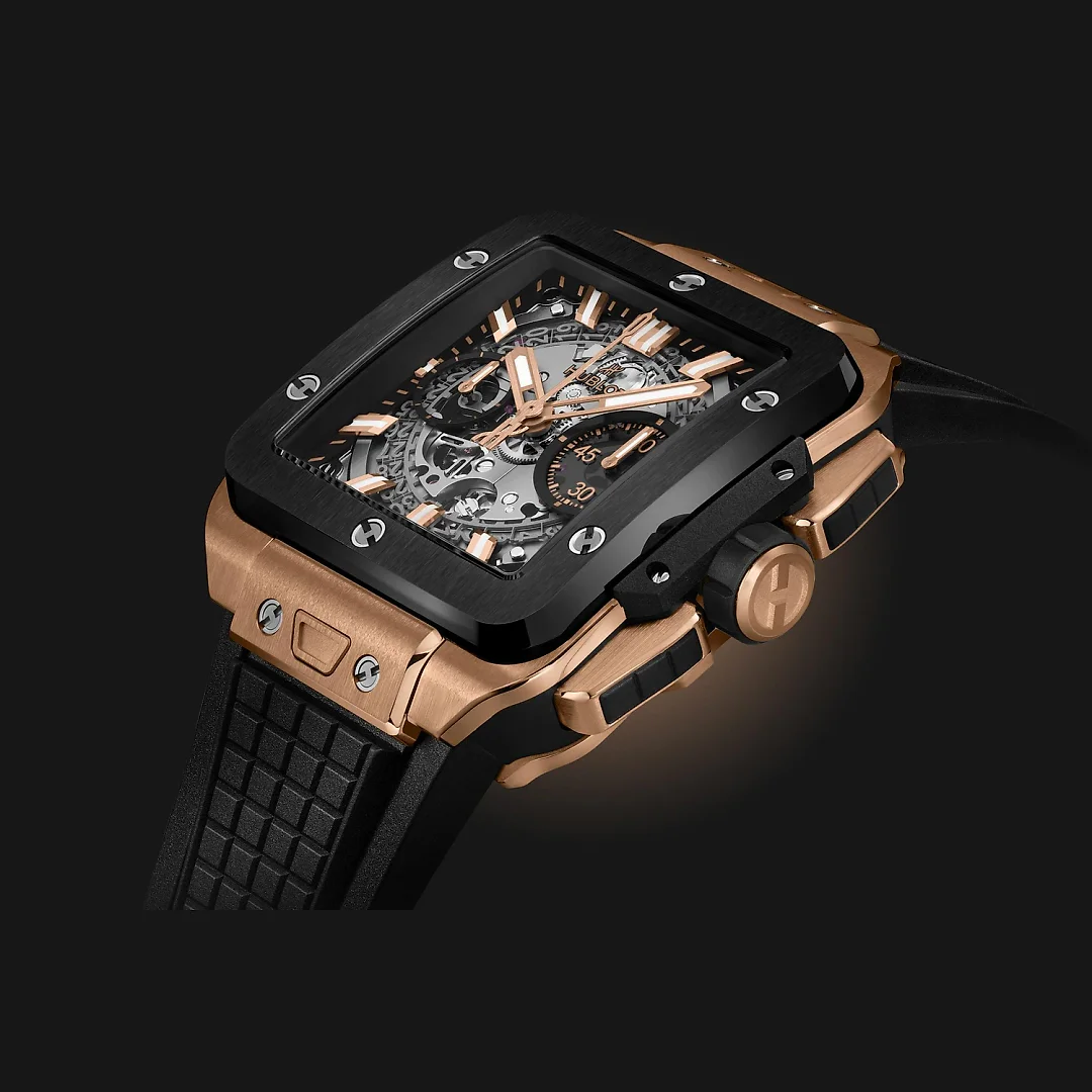 Hublot Square Bang UNICO KING GOLD CERAMIC Ref# 821.OM.0180.RX