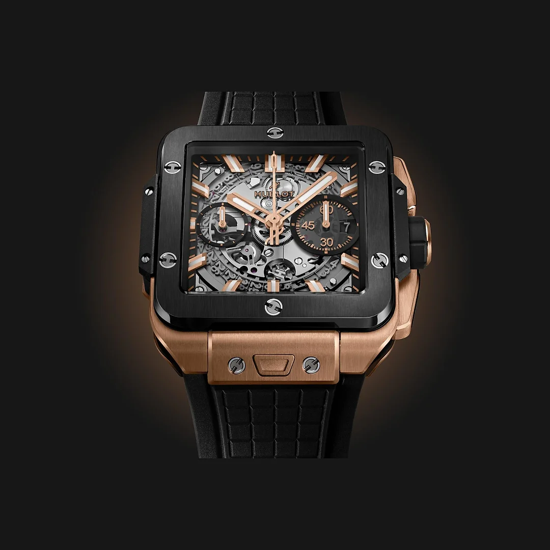 Hublot Square Bang UNICO KING GOLD CERAMIC Ref# 821.OM.0180.RX