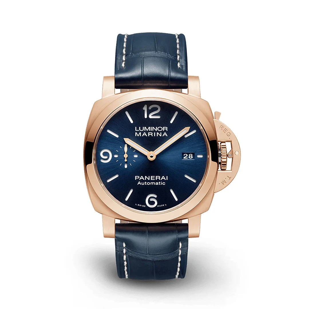Panerai Luminor Marina Goldtechâ„¢ Sole Blu Ref# PAM01112