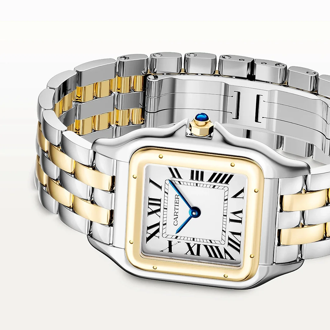 PanthÃ¨re de Cartier Large 18ct Yellow Gold & Steel Bracelet Watch