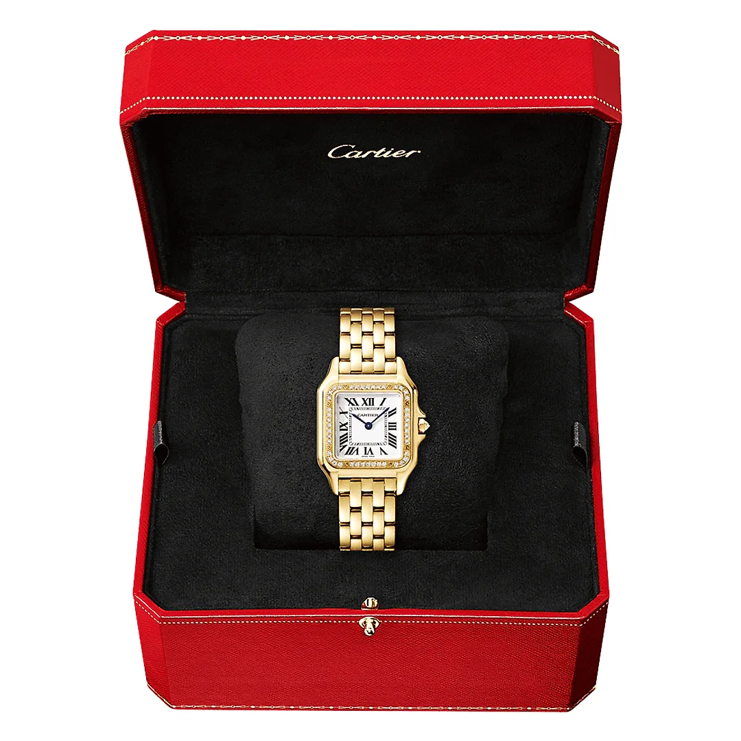 PanthÃ¨re de Cartier Medium 18ct Yellow Gold Diamond Set Watch