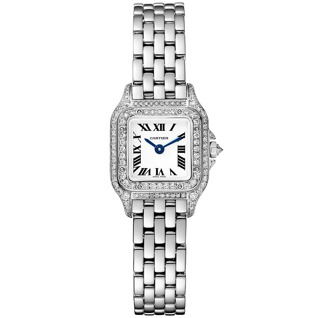 Panthère de Cartier Mini 18ct White Gold Diamond Set Watch