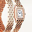 PanthÃ¨re de Cartier Small 18ct Rose Gold Diamond Set Loop Bracelet Watch