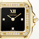 PanthÃ¨re de Cartier Small 18ct Yellow Gold Diamond Set Black Dial Watch