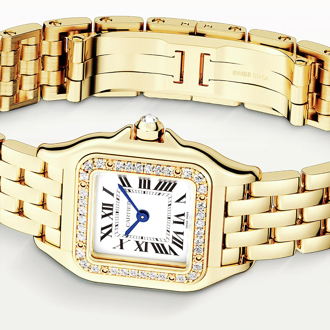 PanthÃ¨re de Cartier Small 18ct Yellow Gold Diamond Set Watch