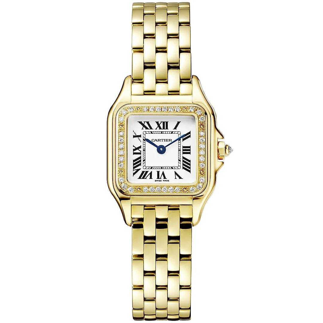 Panthère de Cartier Small 18ct Yellow Gold Diamond Set Watch