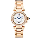 Pasha de Cartier 30mm 18ct Rose Gold Diamond Set Bracelet Watch