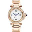 Pasha de Cartier 35mm 18ct Rose Gold Diamond Set Bracelet Watch